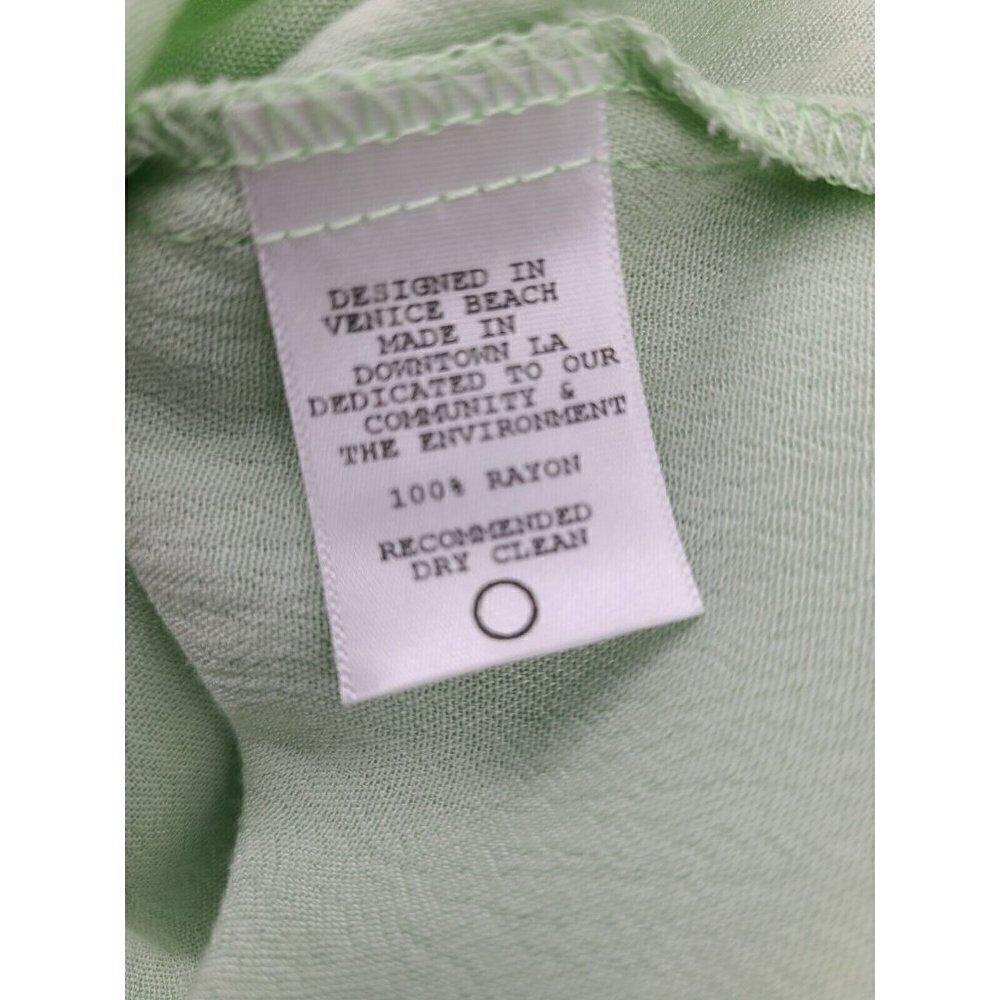 New Flynn Skye Dreamy Maxi Dress Womens L Solid Mint Rayon Off Shoulder - Picture 6 of 6